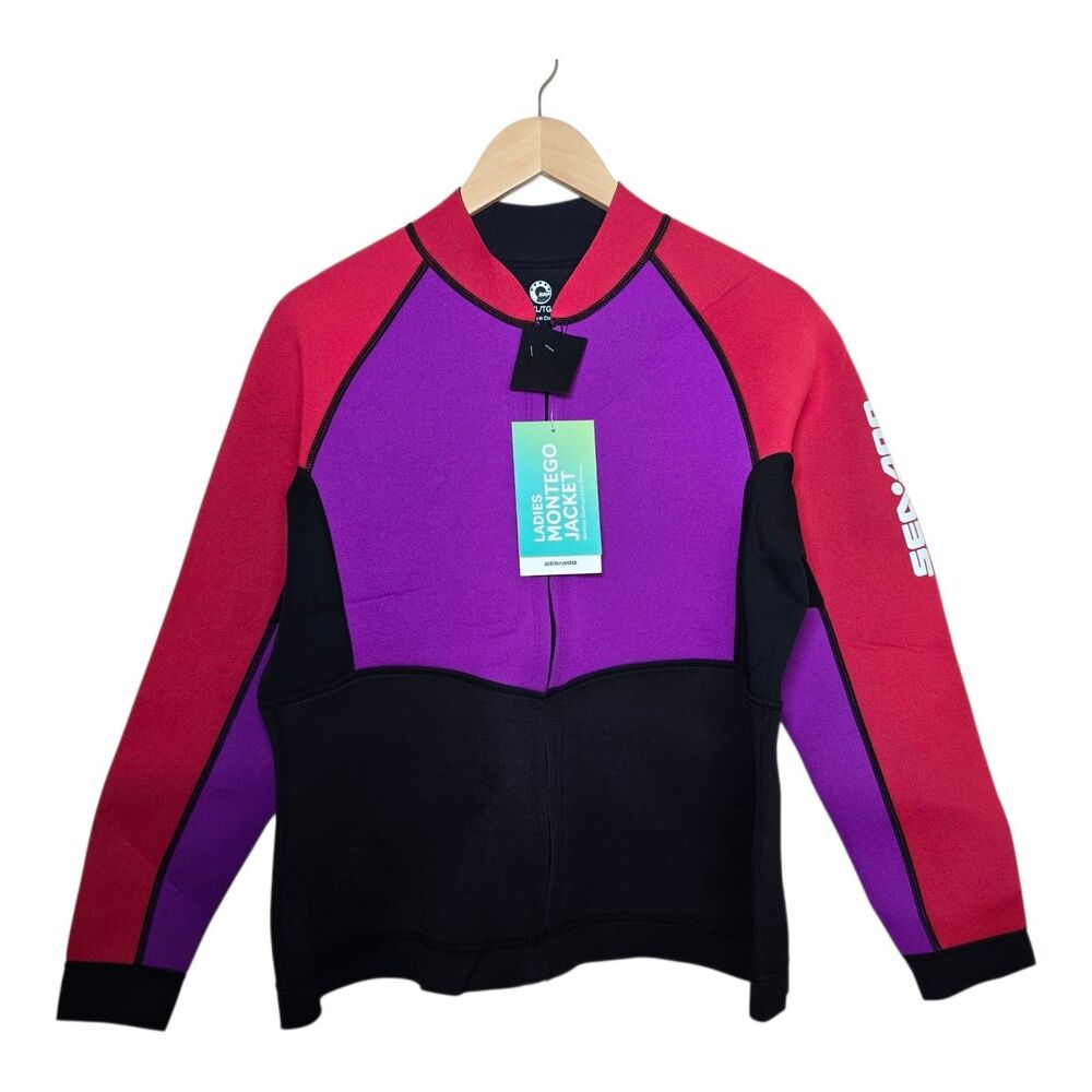 NWT Sea-Doo Montego Wetsuit Jacket Womens XL Violet Neoprene Nylon Watersports